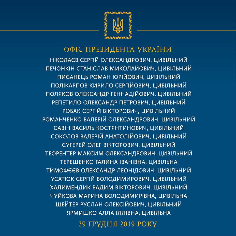 Списки звільнених полонених